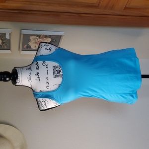 Champion DuoDry Racerback Tank Turquoise Blue Size XS